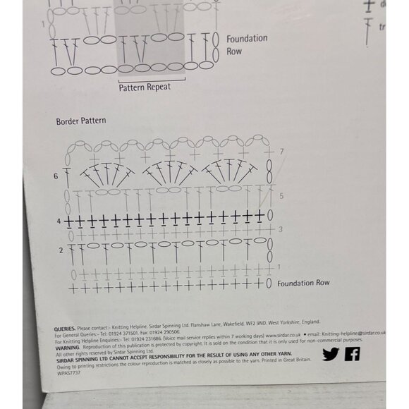 Sirdar Crochet Pattern 7737 Cotton DK Womens Cardigan - Picture 3 of 4